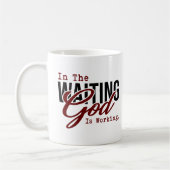 待ち受けている神はクリスチャン・イエスを働いている コーヒーマグカップ (左)