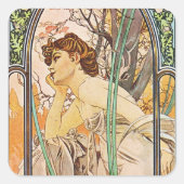 待ち受け女性 スクエアシール (正面)