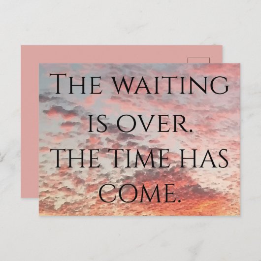 待ち時間が過ぎたので引用文来がある ポストカード (正面/裏面)