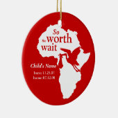 待ち時間のオーナメントの価値を持つ採用アフリカ セラミックオーナメント (右)