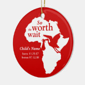 待ち時間のオーナメントの価値を持つ採用アフリカ セラミックオーナメント (左)