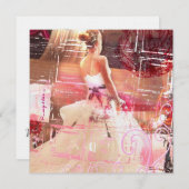 待ち時間のブライダルの招待 招待状 (正面/裏面)