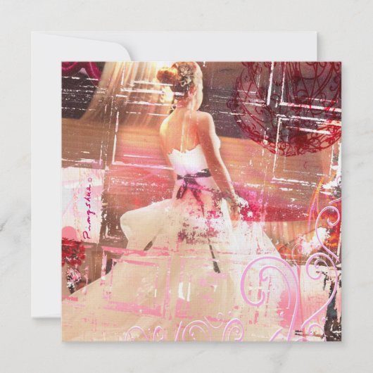 待ち時間のブライダルの招待 招待状 (正面)