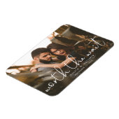 待ち時間の写真結婚のスクリプトの価値モダンある マグネット (左側)