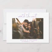 待ち時間の写真結婚スクリプトのパープルモダンの価値 セーブザデート (正面)