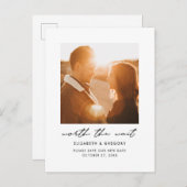 待ち時間の結婚日付を変更する価値 案内ポストカード (正面/裏面)