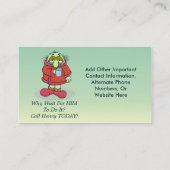 待ち時間はなぜ彼のためのそれか。 名刺 (裏面)