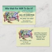 待ち時間はなぜ彼のためのそれか。 名刺 (正面/裏面)