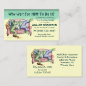 待ち時間はなぜ彼のためのそれか。 名刺 (正面/裏面)