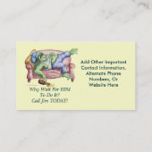 待ち時間はなぜ彼のためのそれか。 名刺 (裏面)