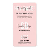 待ち時間はピンクのビジネス以上ありがとう包装 ラベル (正面)