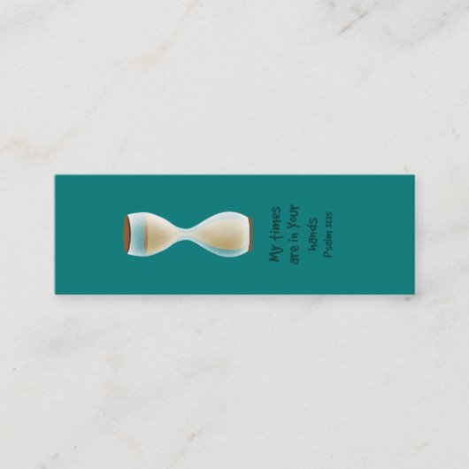 待ち時間勇気付けられる | Christianブックマーク スキニー名刺 (正面)