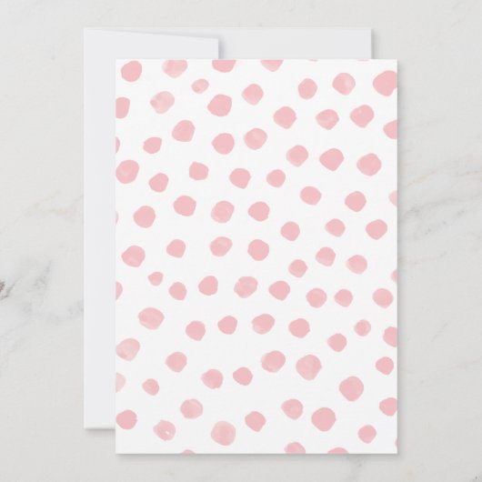 待ち時間|のピンクの価値を持つ採用の発表| 案内状 (裏面)