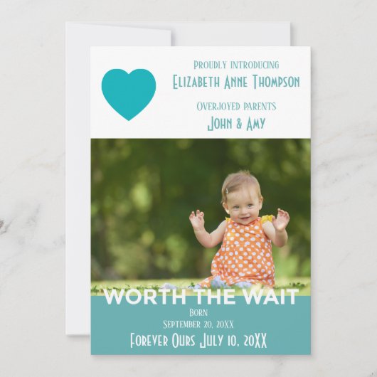 待ち時間-採用の発表の価値を持ってモダン 案内状 (正面)