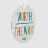 待ち時間-採用、新生児の価値を持ってモダン オーナメント (正面)