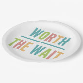 待ち時間-採用、新生児の価値を持ってモダン ペーパープレート (アングル)