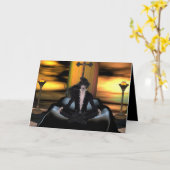 待ち時間 – Halloween/Vampire/ゴシックグリーティングカード カード (黄色い花)