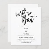 待ち結婚式の価値がある予算の日付を保存 (正面/裏面)