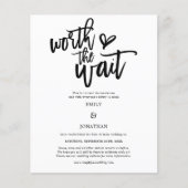 待ち結婚式の価値がある予算の日付を保存 (正面)