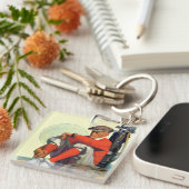 待ち続けられるゴルファー キーホルダー (正面右)