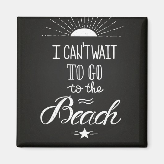 待ち遠しいビーチ マグネット (正面)