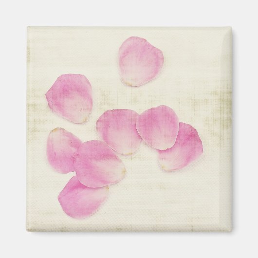 "待ち"ピンクロース磁石 マグネット (正面)