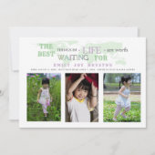 待っていることを採用の写真の発表の価値を持って 招待状 (正面)