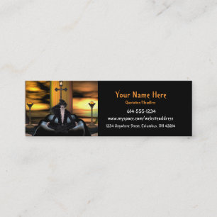 待っていること….ファンタジーかゴシックまたは吸血鬼のプロフィールカ スキニー名刺