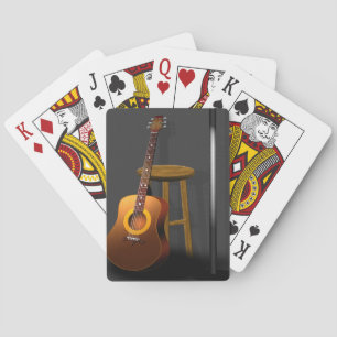 待っているアンコールギターの腰掛けおよびマイク トランプ