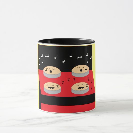 待っているケーキ – つや消し時間誕生日 マグカップ (中央)