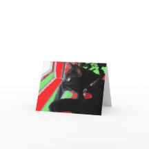 待っているサンタのクリスマスカード