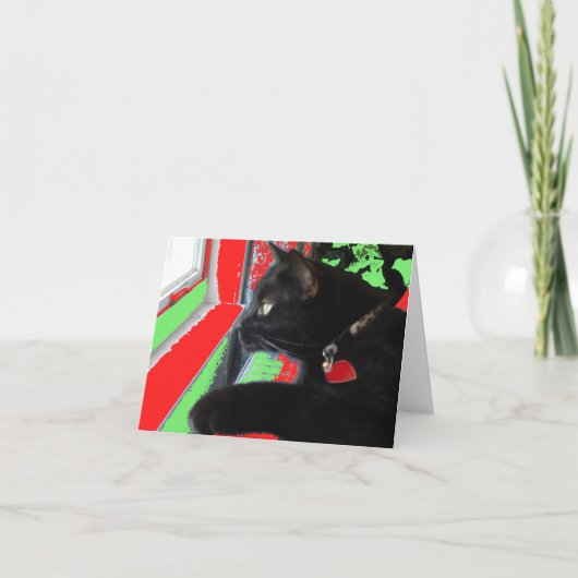 待っているサンタのクリスマスカード シーズンカード (正面)