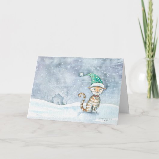 待っているサンタの休日カード シーズンカード (正面)