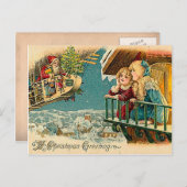 待っているサンタクロース シーズンポストカード (正面/裏面)