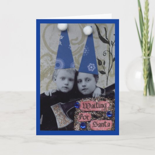 待っているサンタ シーズンカード (正面)