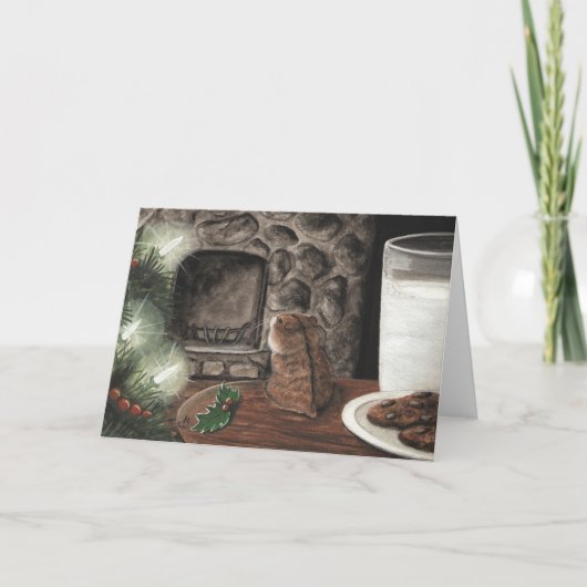 待っているサンタ シーズンカード (正面)