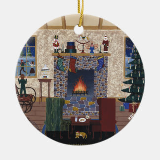 待っているサンタ セラミックオーナメント