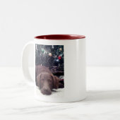 待っているサンタ ツートーンマグカップ (正面左)