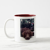 待っているサンタ ツートーンマグカップ (左)