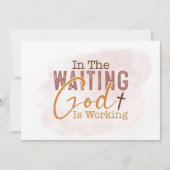 待っている中で神はクリスチャンの引用文カードを働いている (正面)