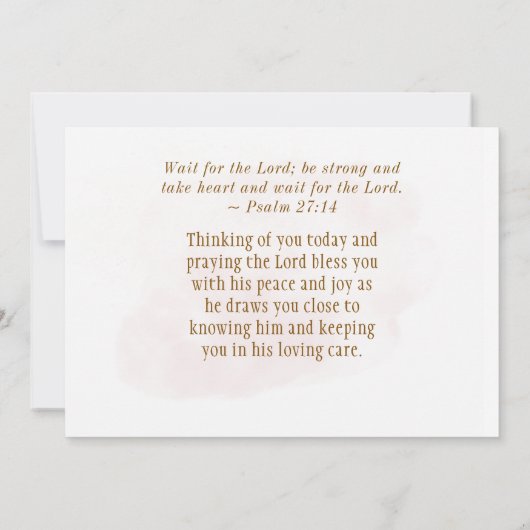 待っている中で神はクリスチャンの引用文カードを働いている (裏面)