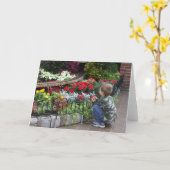 待っている人に来られるよい事 カード (黄色い花)