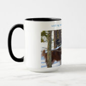 待っている冬の最初嵐 マグカップ (左)