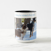 待っている冬の最初嵐 マグカップ (中央)