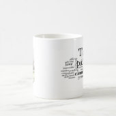 待っている春の単語の雲のマグ コーヒーマグカップ (中央)