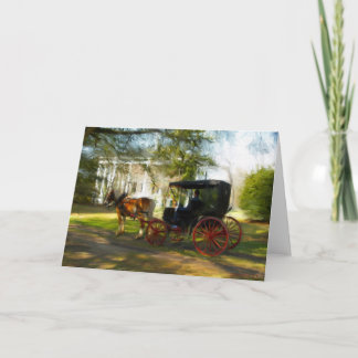 待っている美女の馬および乳母車 カード