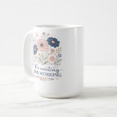 待っている間にも神は働いている コーヒーマグ コーヒーマグカップ (正面左)