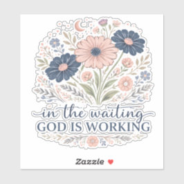 待っている間にも神は働いている ステッカー シール