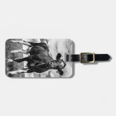 待っているBWの穀物 ラゲッジタグ (正面横)