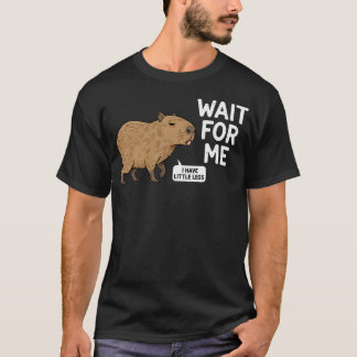 待っててね - 足が小さいキュートなカピバラ Tシャツ